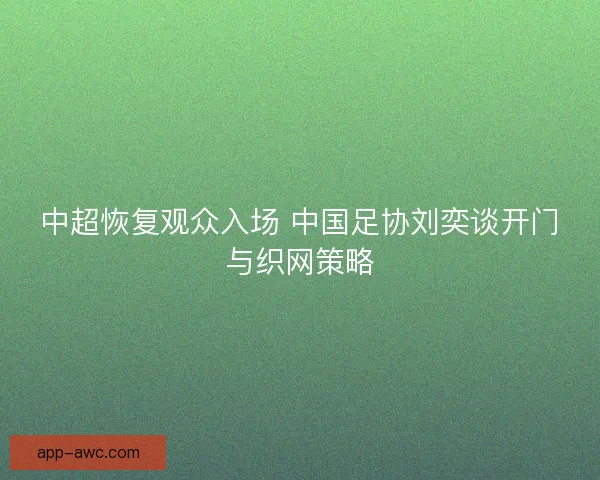 中超恢复观众入场 中国足协刘奕谈开门与织网策略